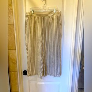 Apt. 9 Linen Wide Leg Cropped Pants L